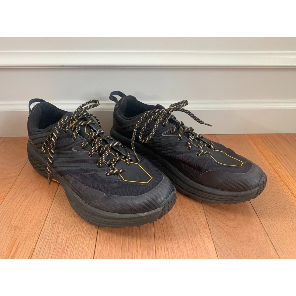 Hoka One One Mens 12 Anthracite Black Speedgoat 4 GTX Gore-Tex Trail Vibram - Picture 1 of 11